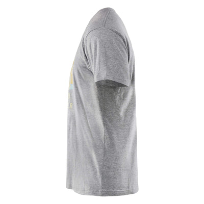 Blaklader 94181043 T-Shirt Blaklader Beach Club Print Grey Melange Left #colour_grey-melange