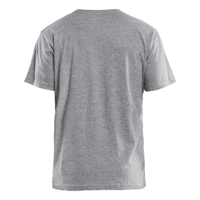 Blaklader 94181043 T-Shirt Blaklader Beach Club Print Grey Melange Rear #colour_grey-melange