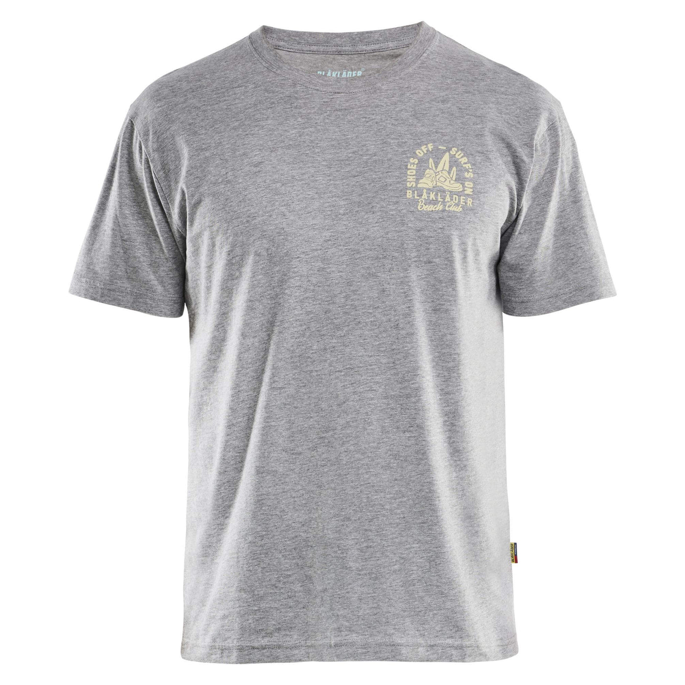 Blaklader 94191043 T-Shirt Blaklader Beach Club Print Grey Melange Main #colour_grey-melange