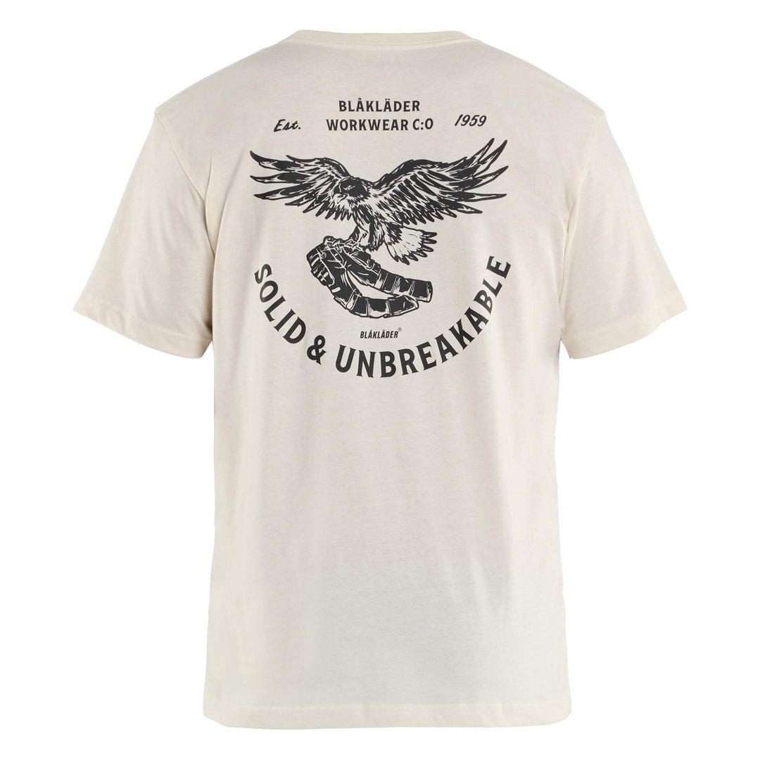 Blaklader 94221042 T-Shirt Eagle Unbleached Rear #colour_unbleached