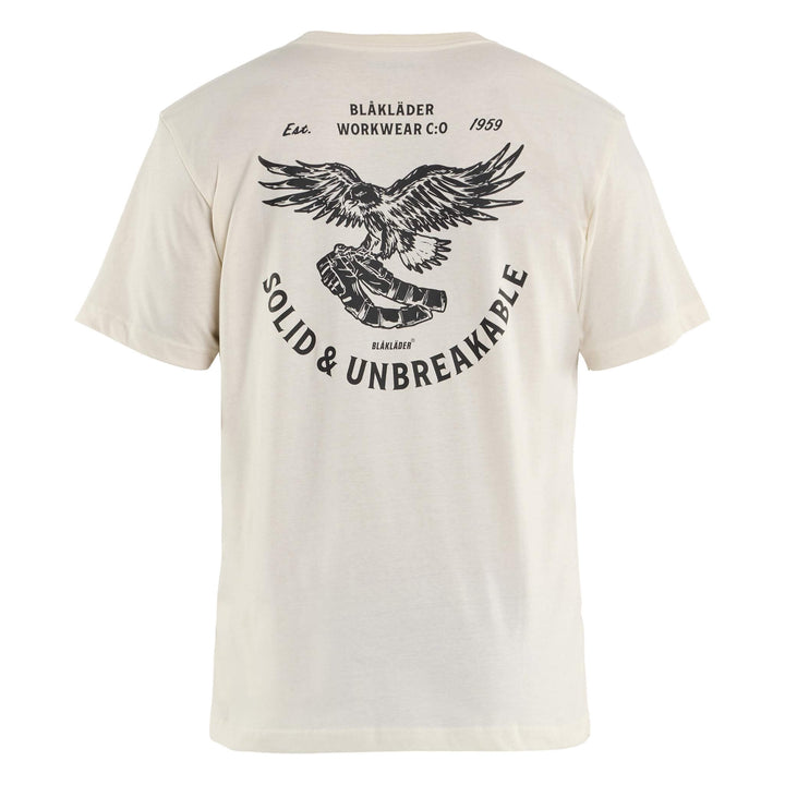 Blaklader 94221042 T-Shirt Eagle Unbleached Rear #colour_unbleached