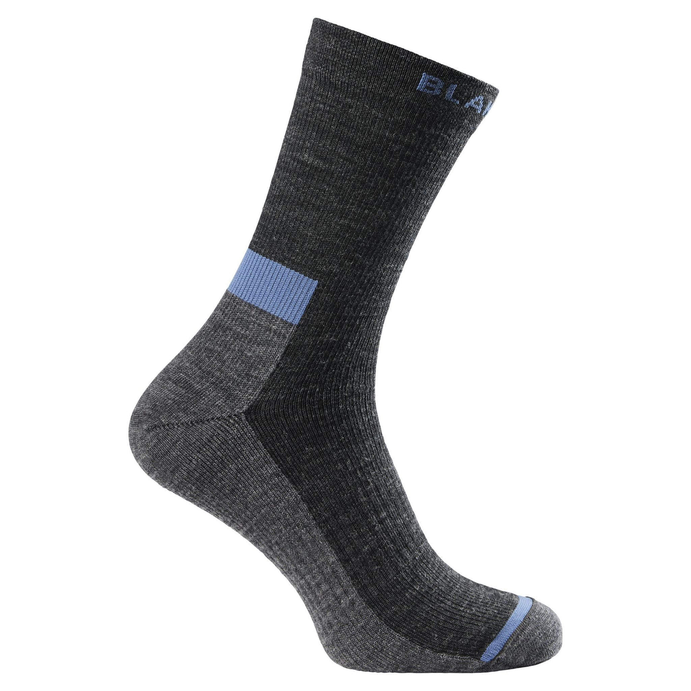 Blaklader 25001083 Thin Temperature Regulating Anti Odour Wool Socks Black Melange Main #colour_black-melange