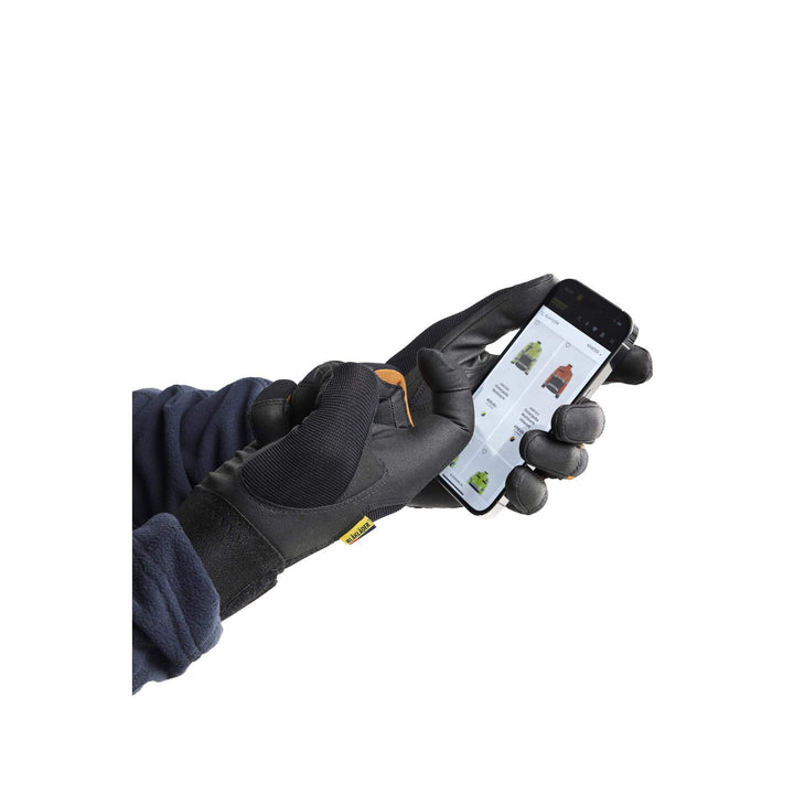 Blaklader 28621418 Touchscreen Precision Glove Supreme Strong Black/Rust Detail 1 #colour_black-rust