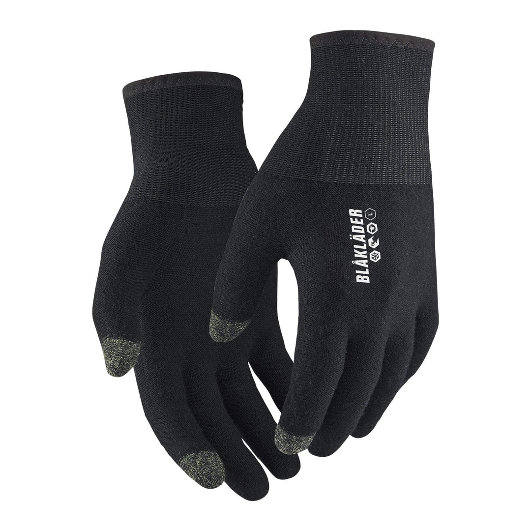 Blaklader 29991413 Touchscreen Wool Gloves Black Main #colour_black