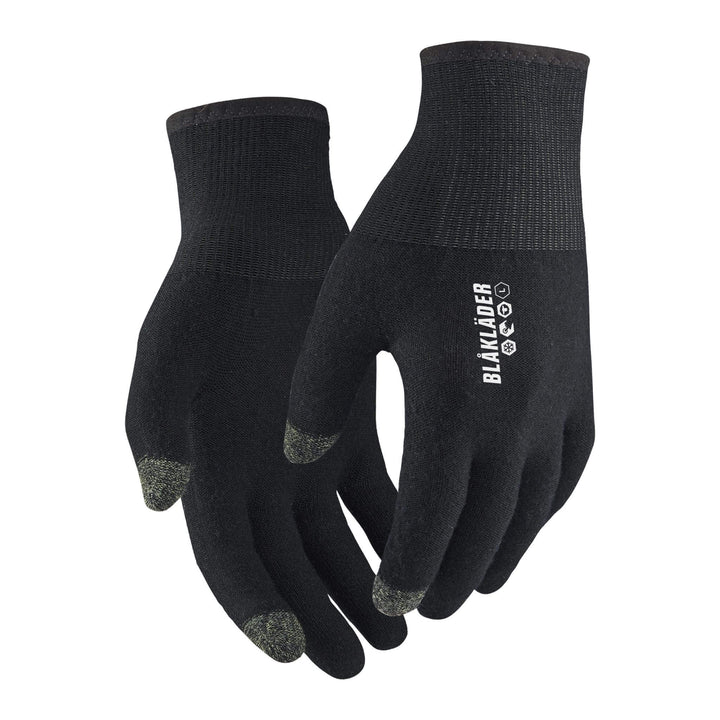 Blaklader 29991413 Touchscreen Wool Gloves Black Main #colour_black