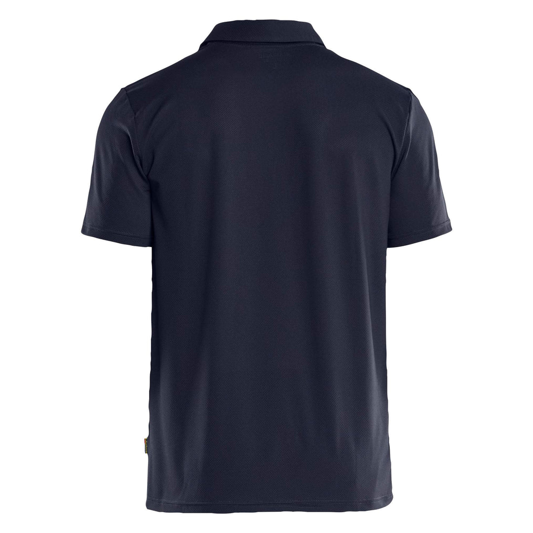 Blaklader 34161126 UV-protect Lightweight Function Polo Shirt Dark Navy Blue Rear #colour_dark-navy-blue