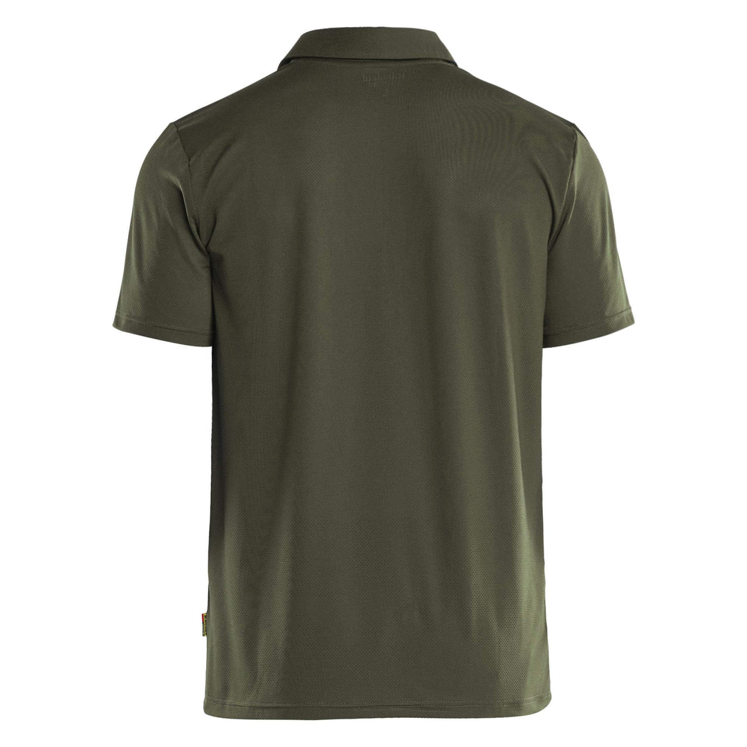 Blaklader 34161126 UV-protect Lightweight Function Polo Shirt Forest Night Rear #colour_forest-night