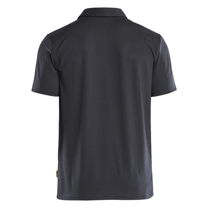 Blaklader 34161126 UV-protect Lightweight Function Polo Shirt Mid Grey Rear #colour_mid-grey