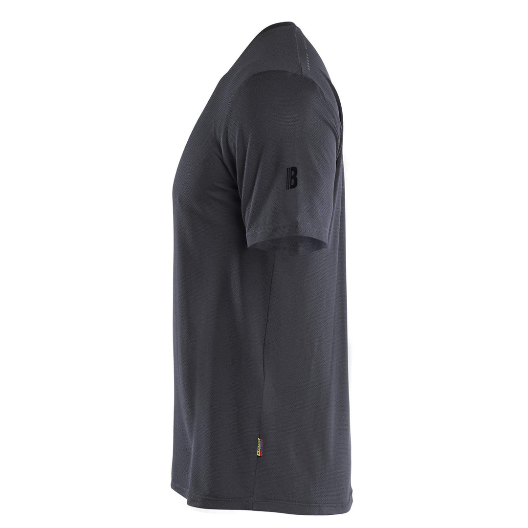 Blaklader 34151126 UV-protect Lightweight Function T-Shirt Mid Grey Left #colour_mid-grey