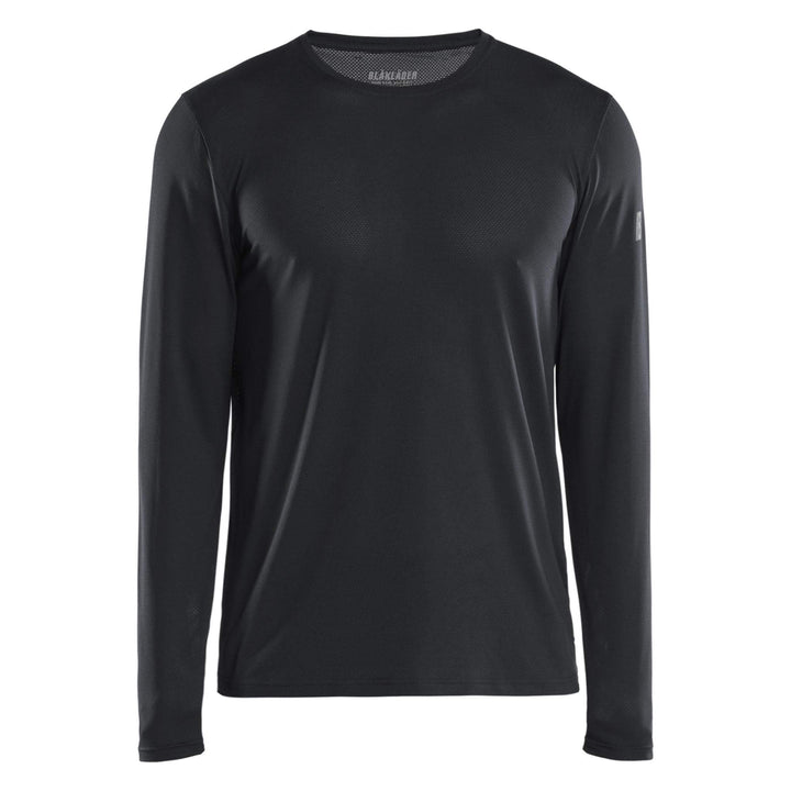 Blaklader 34231126 UV-protect Lightweight Long-Sleeved Function T-Shirt Black Main #colour_black