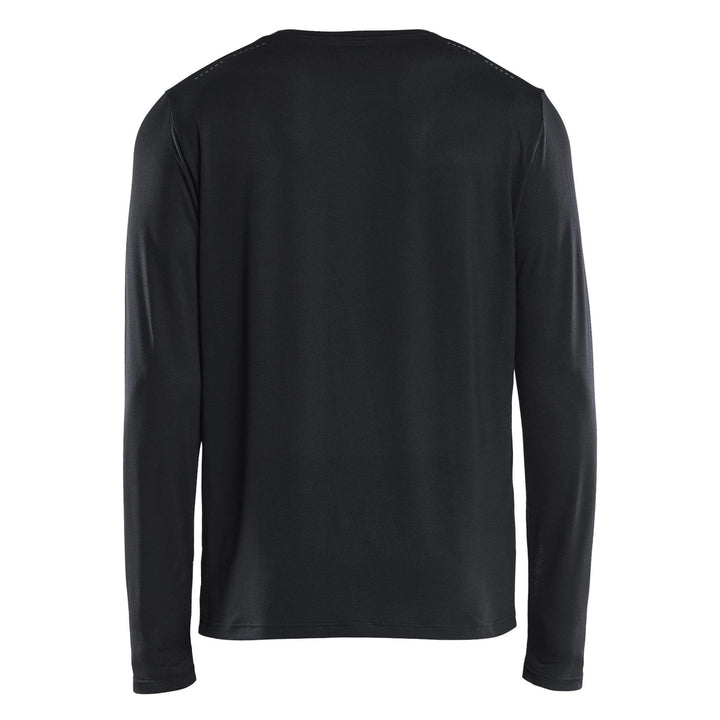Blaklader 34231126 UV-protect Lightweight Long-Sleeved Function T-Shirt Black Rear #colour_black