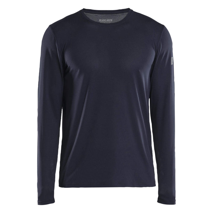 Blaklader 34231126 UV-protect Lightweight Long-Sleeved Function T-Shirt Dark Navy Blue Main #colour_dark-navy-blue