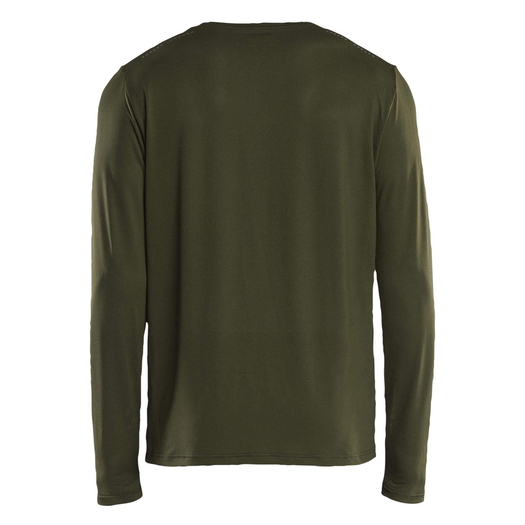 Blaklader 34231126 UV-protect Lightweight Long-Sleeved Function T-Shirt Forest Night Rear #colour_forest-night