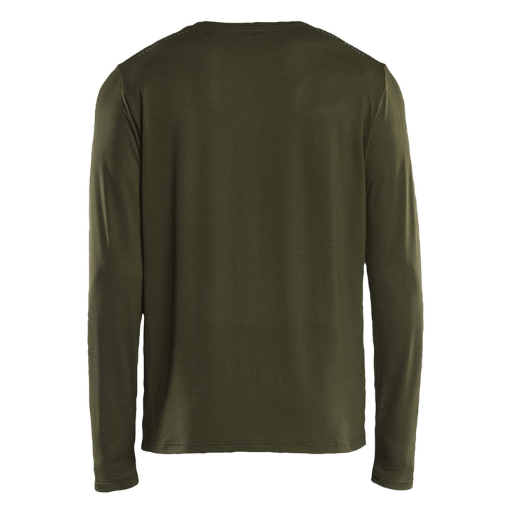 Blaklader 34231126 UV-protect Lightweight Long-Sleeved Function T-Shirt Forest Night Rear #colour_forest-night