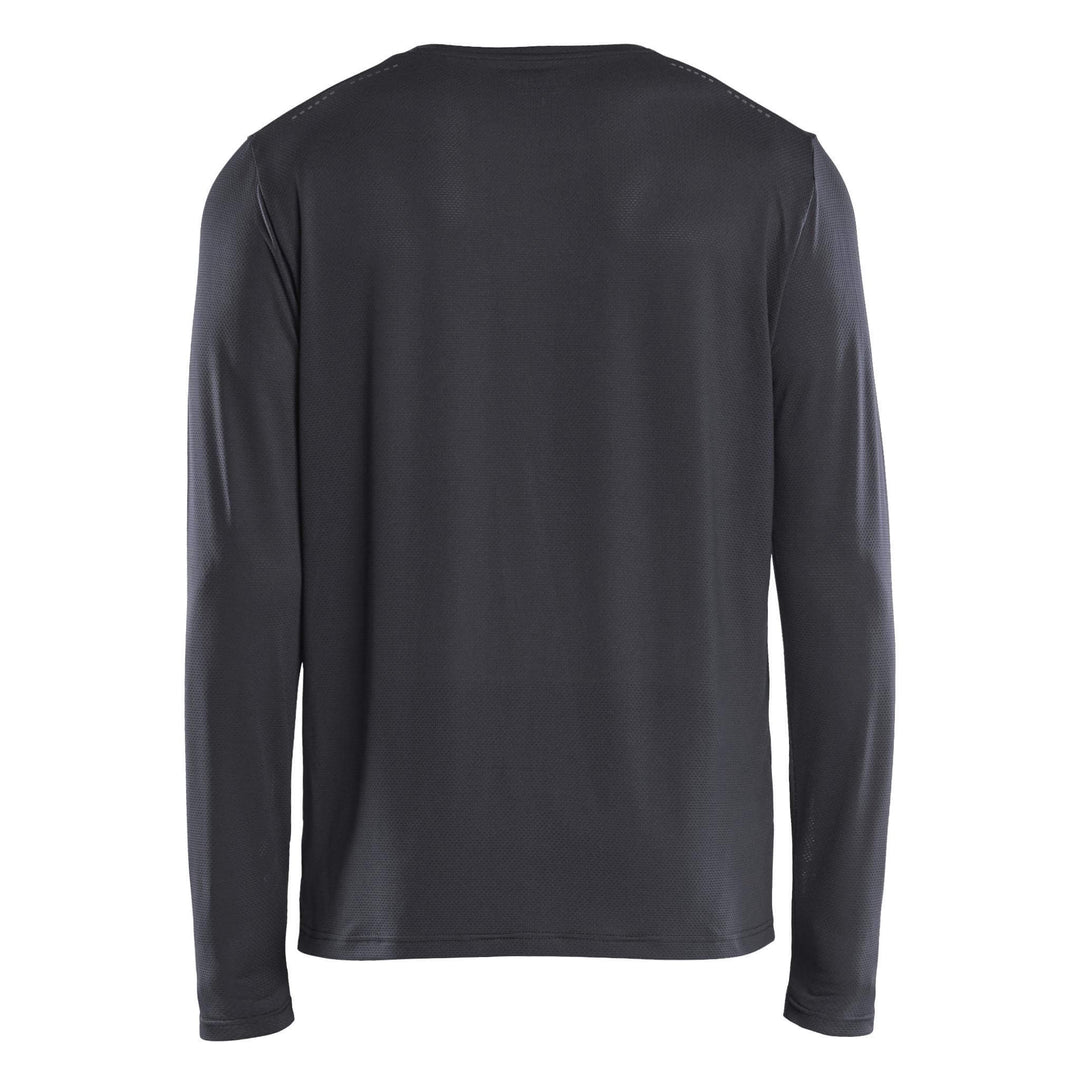 Blaklader 34231126 UV-protect Lightweight Long-Sleeved Function T-Shirt Mid Grey Rear #colour_mid-grey