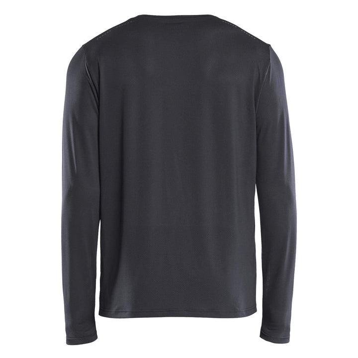 Blaklader 34231126 UV-protect Lightweight Long-Sleeved Function T-Shirt Mid Grey Rear #colour_mid-grey