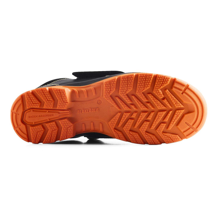 Blaklader 24830000 WELDING S3S Leather Composite Toe Cap Safety Shoes Black Rear #colour_black