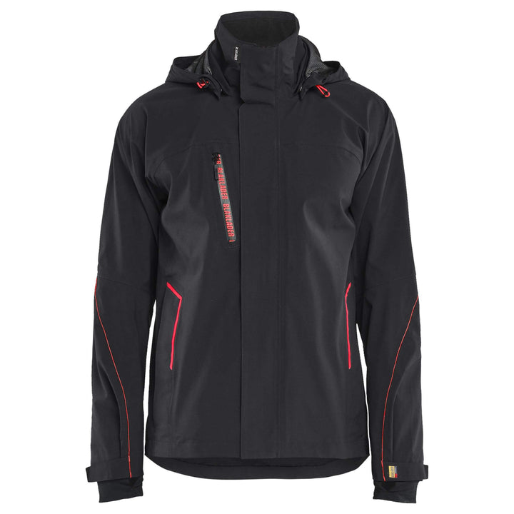 Blaklader 44831917 Waterproof Breathable Stretch Shell Jacket Black/Red Main #colour_black-red