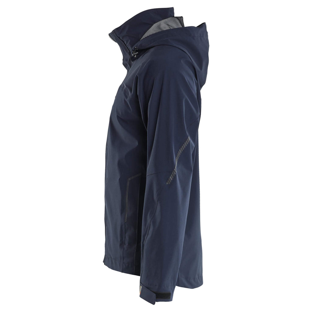 Blaklader 44831917 Waterproof Breathable Stretch Shell Jacket Dark Navy Blue/Black Left #colour_dark-navy-blue-black