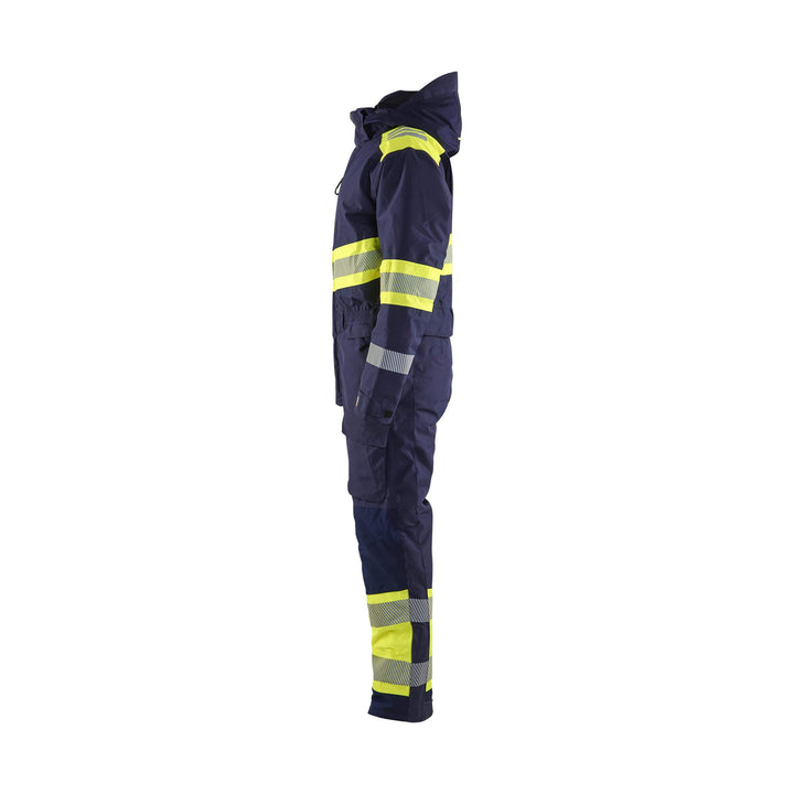 Blaklader 67201977 Winter Overall Hi-Vis Navy Blue/Hi-Vis Yellow Left #colour_navy-blue-hi-vis-yellow