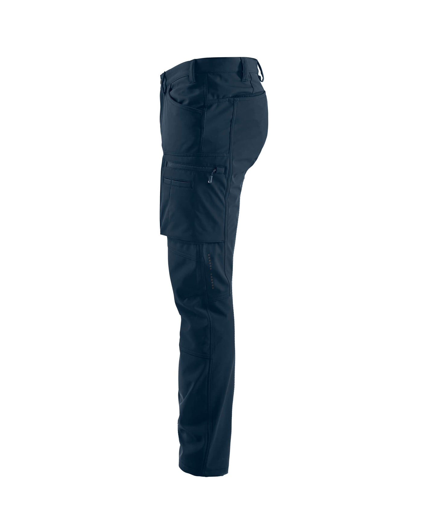 Blaklader 14772513 Winter Softshell Trousers Waterproof Breathable Dark Navy Blue Left #colour_dark-navy-blue