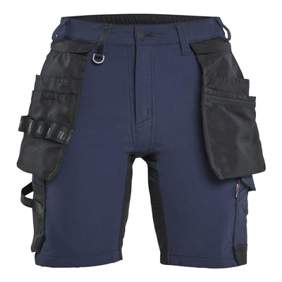 Blaklader 71241645 Womens 4-Way Stretch Craftsman Shorts with Detachable Holster Pockets Dark Navy Blue/Black Main #colour_dark-navy-blue-black