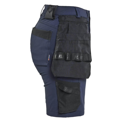 Blaklader 71241645 Womens 4-Way Stretch Craftsman Shorts with Detachable Holster Pockets Dark Navy Blue/Black Right #colour_dark-navy-blue-black
