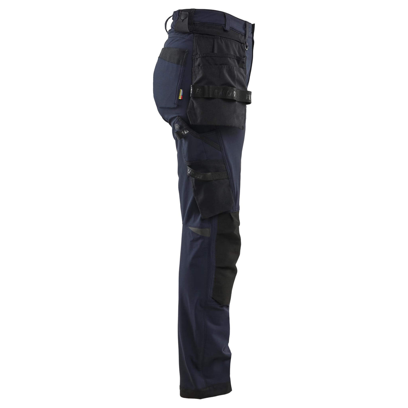 Blaklader 71211645 Womens 4-Way Stretch Craftsman Trousers with Detachable Holster Pockets Dark Navy Blue/Black Right #colour_dark-navy-blue-black