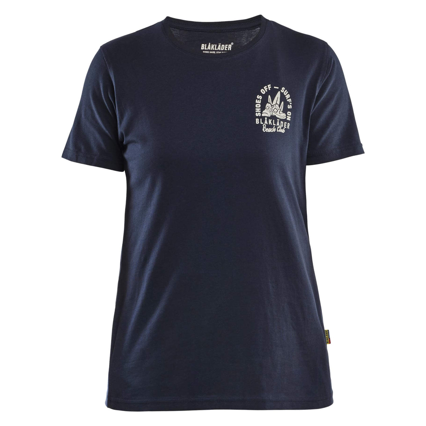 Blaklader 94171042 Womens Cotton T-Shirt Blaklader Beach Club Dark Navy Blue Main #colour_dark-navy-blue