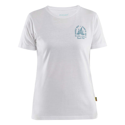 Blaklader 94171042 Womens Cotton T-Shirt Blaklader Beach Club White Main #colour_white
