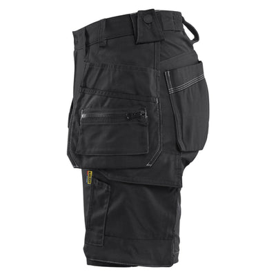 Blaklader 71331832 Womens Craftsman Stretch Shorts with Holster Pockets Black Left #colour_black