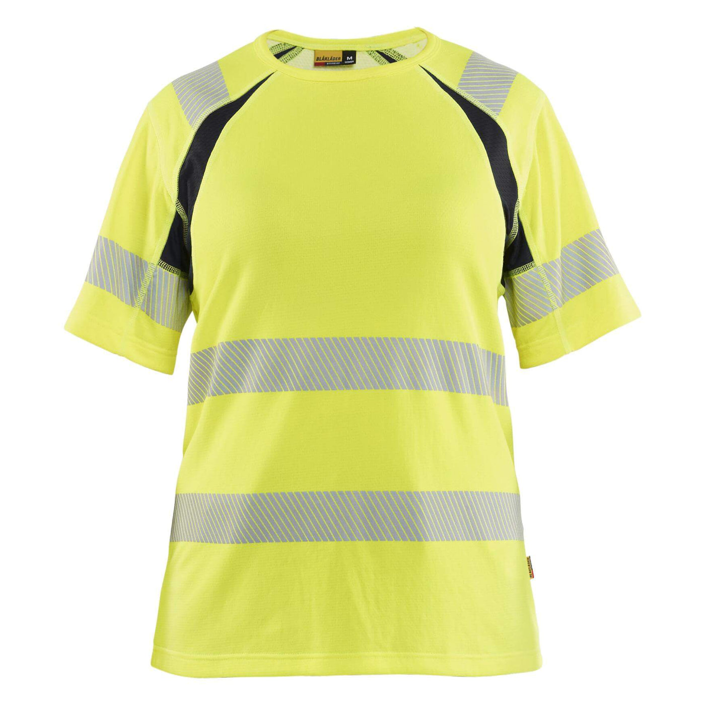 Blaklader 35032537 Womens Hi-Vis T-Shirt Yellow/Black Main #colour_yellow-black