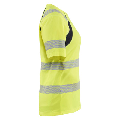 Blaklader 35032537 Womens Hi-Vis T-Shirt Yellow/Black Right #colour_yellow-black