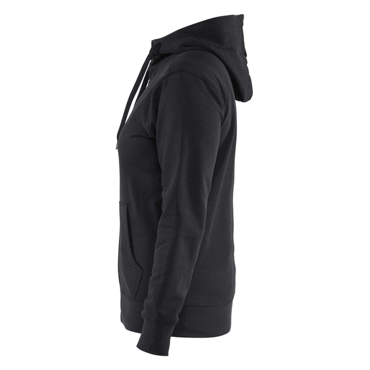 Blaklader 33951158 Womens Hoodie With Zipper and Kangaroo Pocket Black Left #colour_black