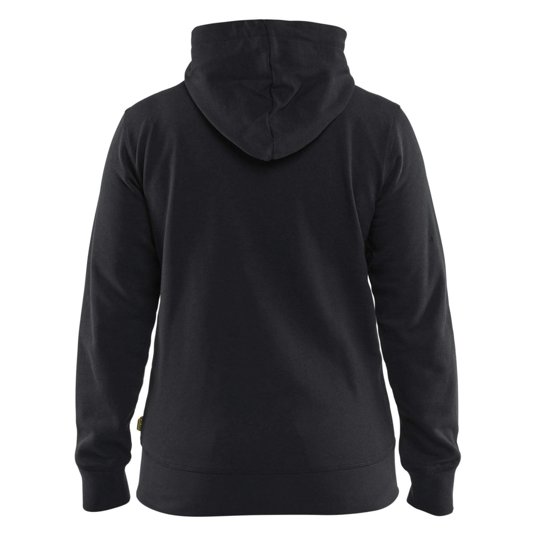 Blaklader 33951158 Womens Hoodie With Zipper and Kangaroo Pocket Black Rear #colour_black