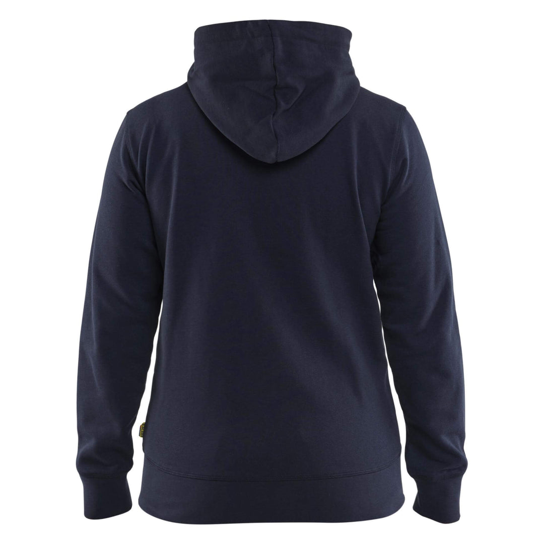 Blaklader 33951158 Womens Hoodie With Zipper and Kangaroo Pocket Dark Navy Blue Rear #colour_dark-navy-blue