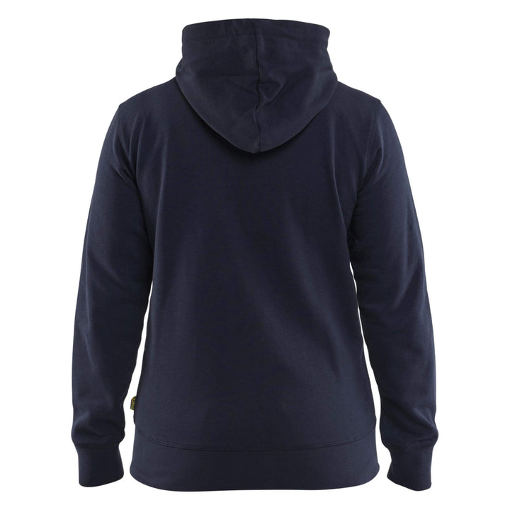 Blaklader 33951158 Womens Hoodie With Zipper and Kangaroo Pocket Dark Navy Blue Rear #colour_dark-navy-blue