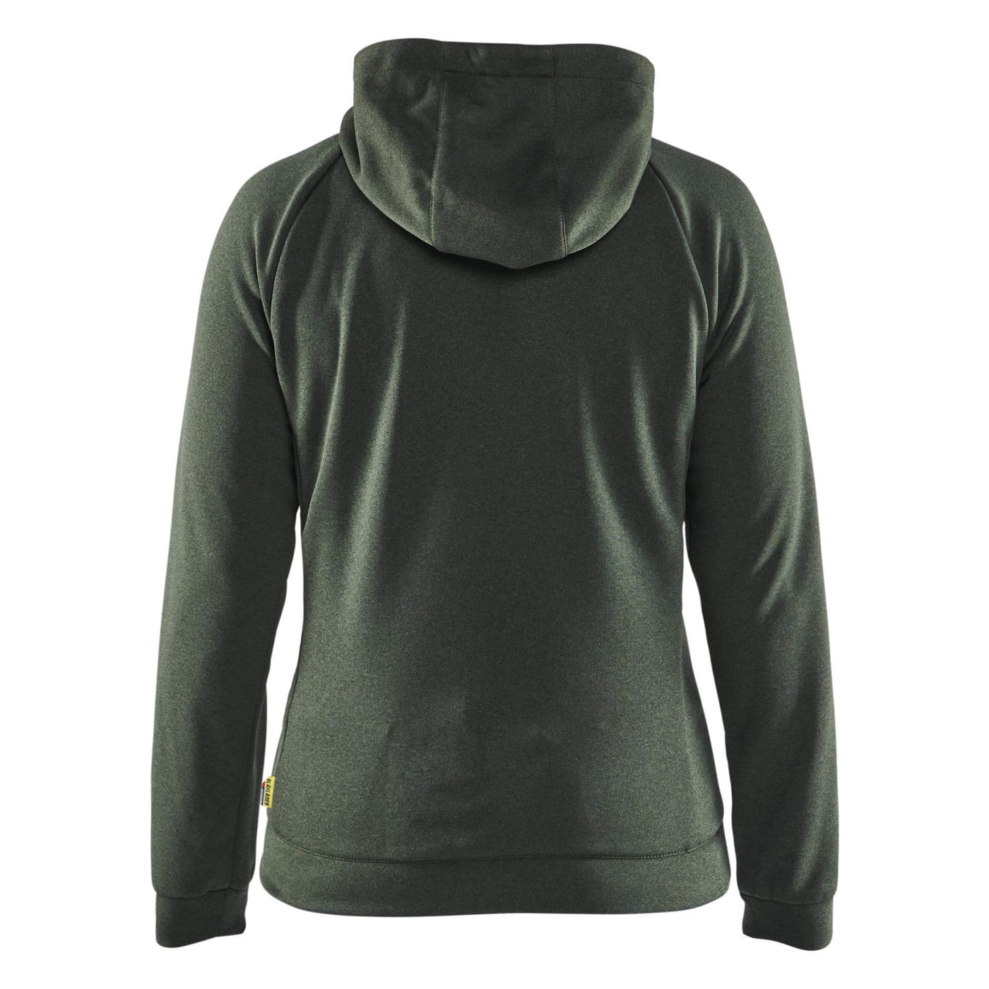 Blaklader 34642533 Womens Hybrid Zip Sweatshirt Jacket Autumn Green/Black Rear #colour_autumn-green-black