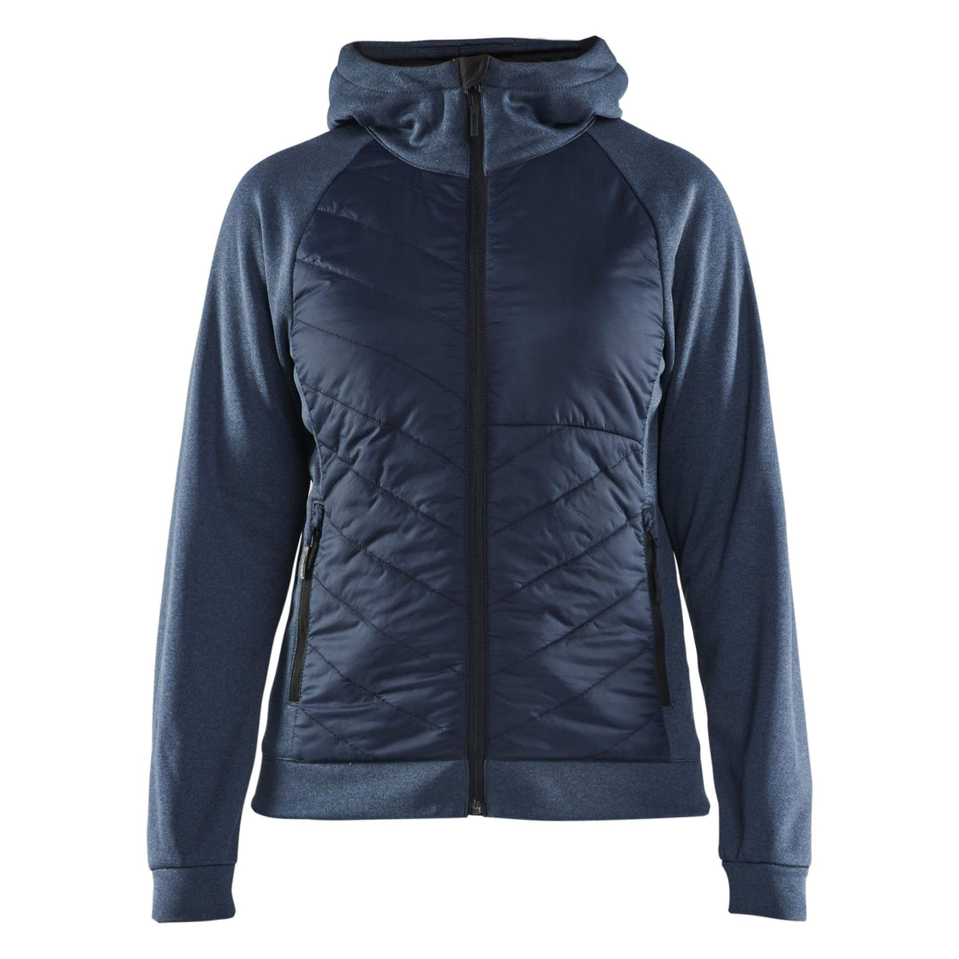 Blaklader 34642533 Womens Hybrid Zip Sweatshirt Jacket Numb Blue/Dark Navy Blue Main #colour_numb-blue-dark-navy-blue