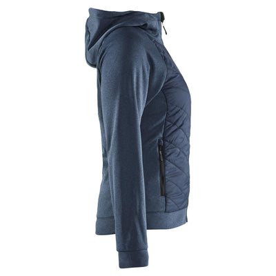 Blaklader 34642533 Womens Hybrid Zip Sweatshirt Jacket Numb Blue/Dark Navy Blue Right #colour_numb-blue-dark-navy-blue