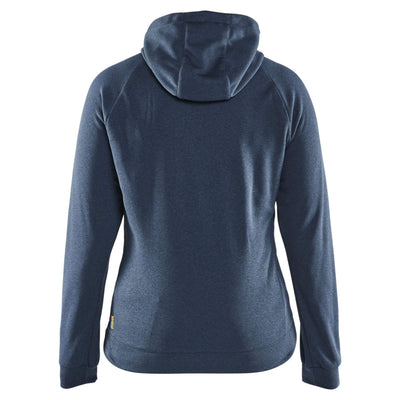 Blaklader 34642533 Womens Hybrid Zip Sweatshirt Jacket Numb Blue/Dark Navy Blue Rear #colour_numb-blue-dark-navy-blue