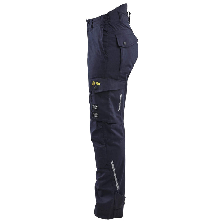 Blaklader 71071512 Womens Inherent FR Trousers Navy Blue Left #colour_navy-blue