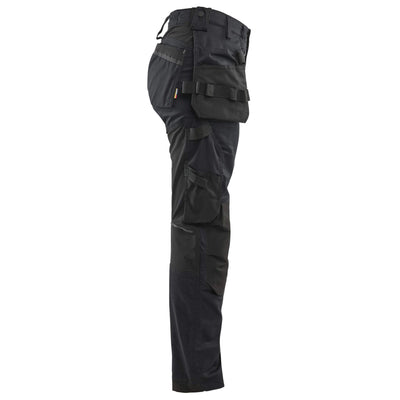 Blaklader 71321832 Womens Lightweight Craftsman Stretch Trousers with Kneepad Pockets Black Right #colour_black