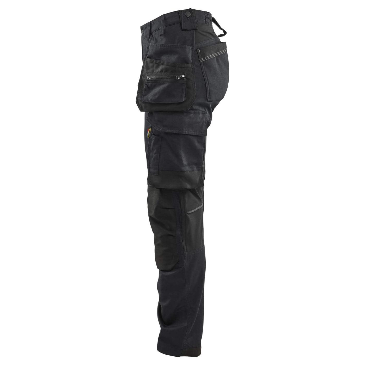 Blaklader 71321832 Womens Lightweight Craftsman Stretch Trousers with Kneepad Pockets Black Left #colour_black