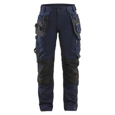 Blaklader 71321832 Womens Lightweight Craftsman Stretch Trousers with Kneepad Pockets Dark Navy Blue Main #colour_dark-navy-blue