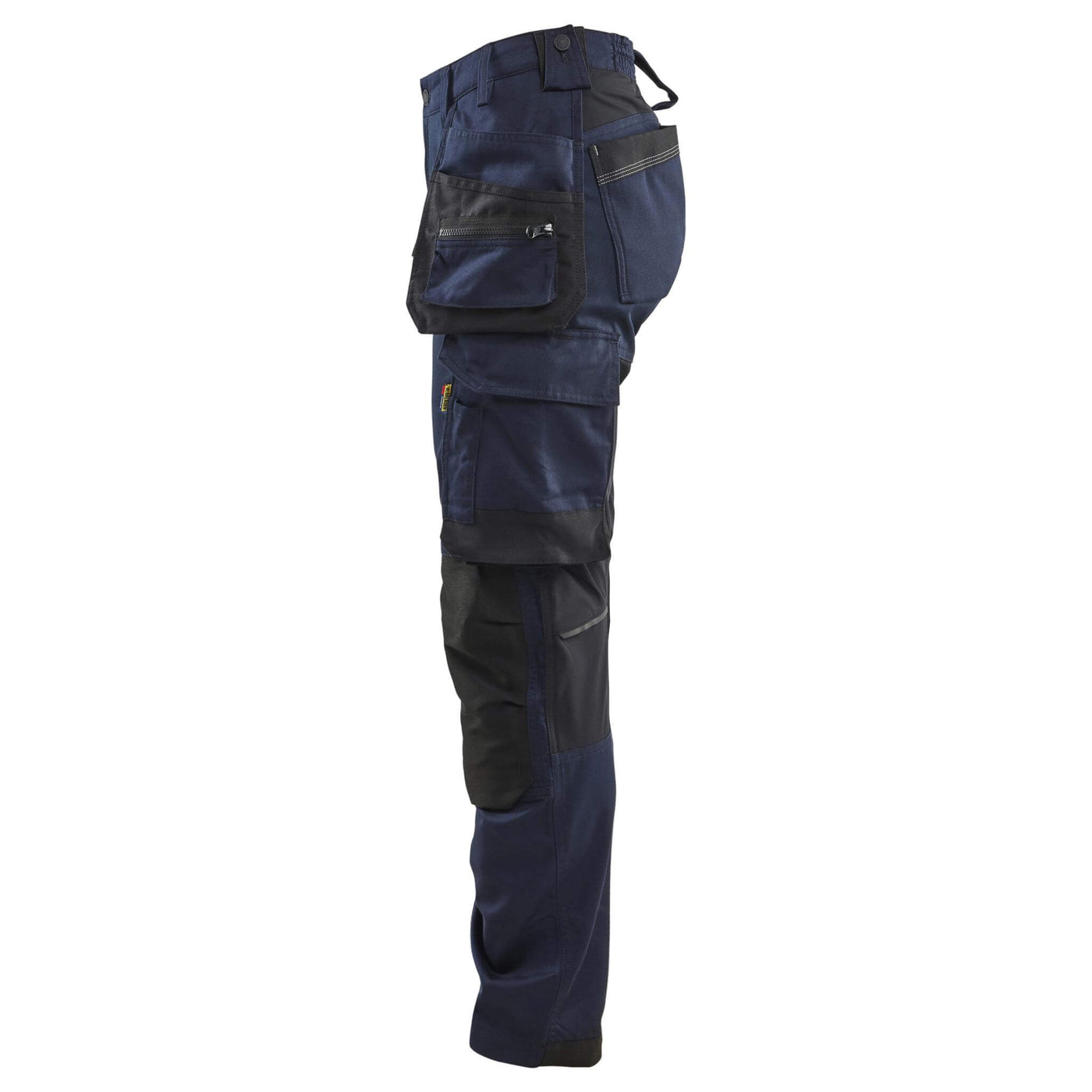 Blaklader 71321832 Womens Lightweight Craftsman Stretch Trousers with Kneepad Pockets Dark Navy Blue Left #colour_dark-navy-blue