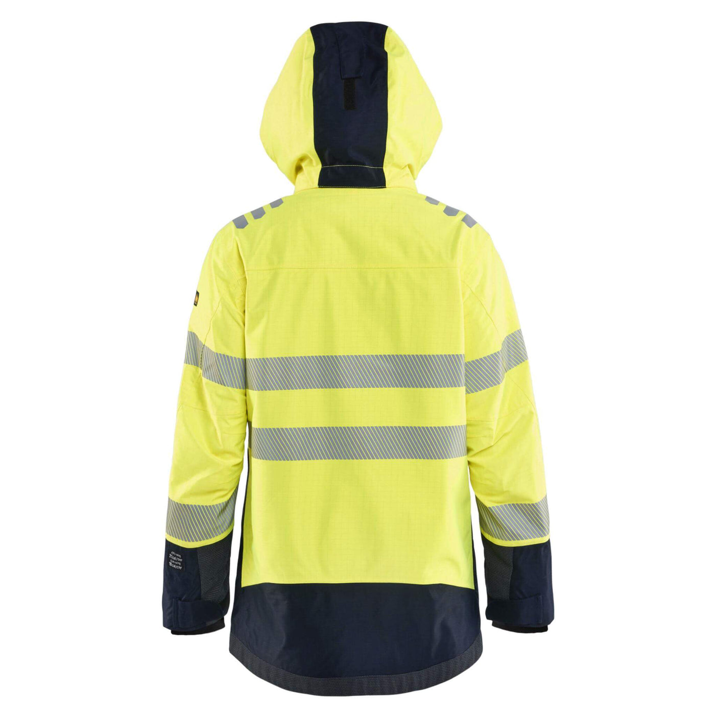 Blaklader 44491532 Womens Multinorm Flame Retardant Waterproof Shell Jacket Yellow/Navy Blue Additional 1 #colour_yellow-navy-blue