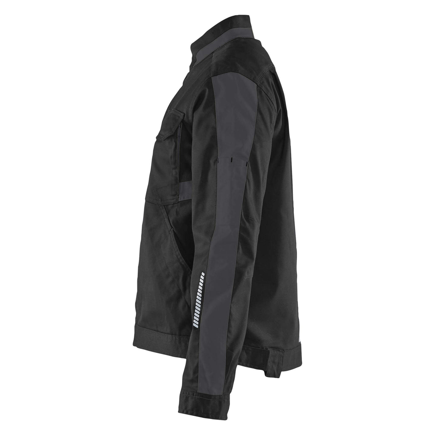 Blaklader 44431832 Womens Stretch Industry Jacket Black/Dark Grey Left #colour_black-dark-grey