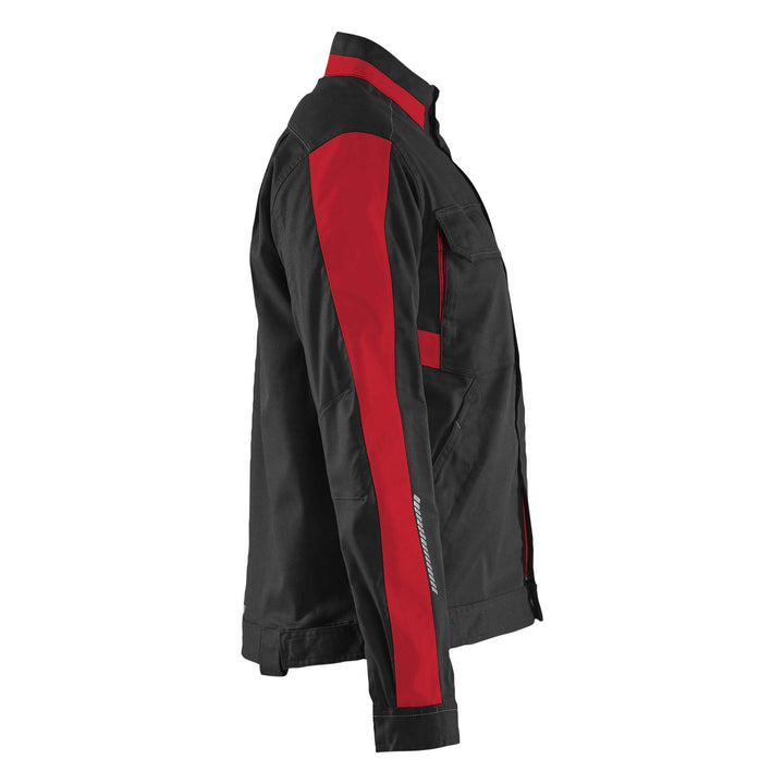 Blaklader 44431832 Womens Stretch Industry Jacket Black/Red Right #colour_black-red