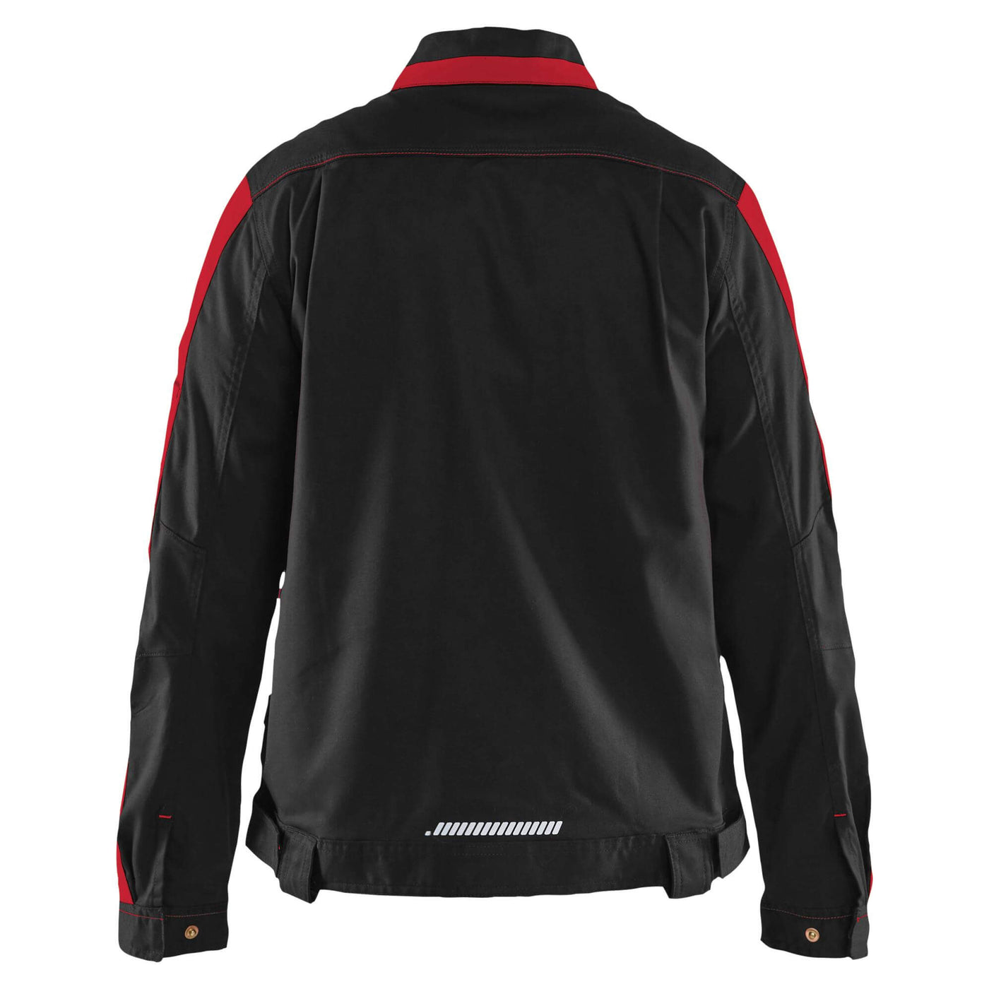 Blaklader 44431832 Womens Stretch Industry Jacket Black/Red Rear #colour_black-red